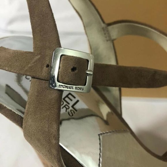 Michael Kors Women’s Shoes Sandals Suede Heels 9 - Picture 4 of 12